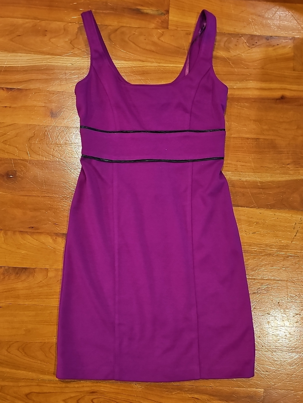 Morgan 4 Ever Fuchsia Sleeveless Sheath Dress with Black Trim